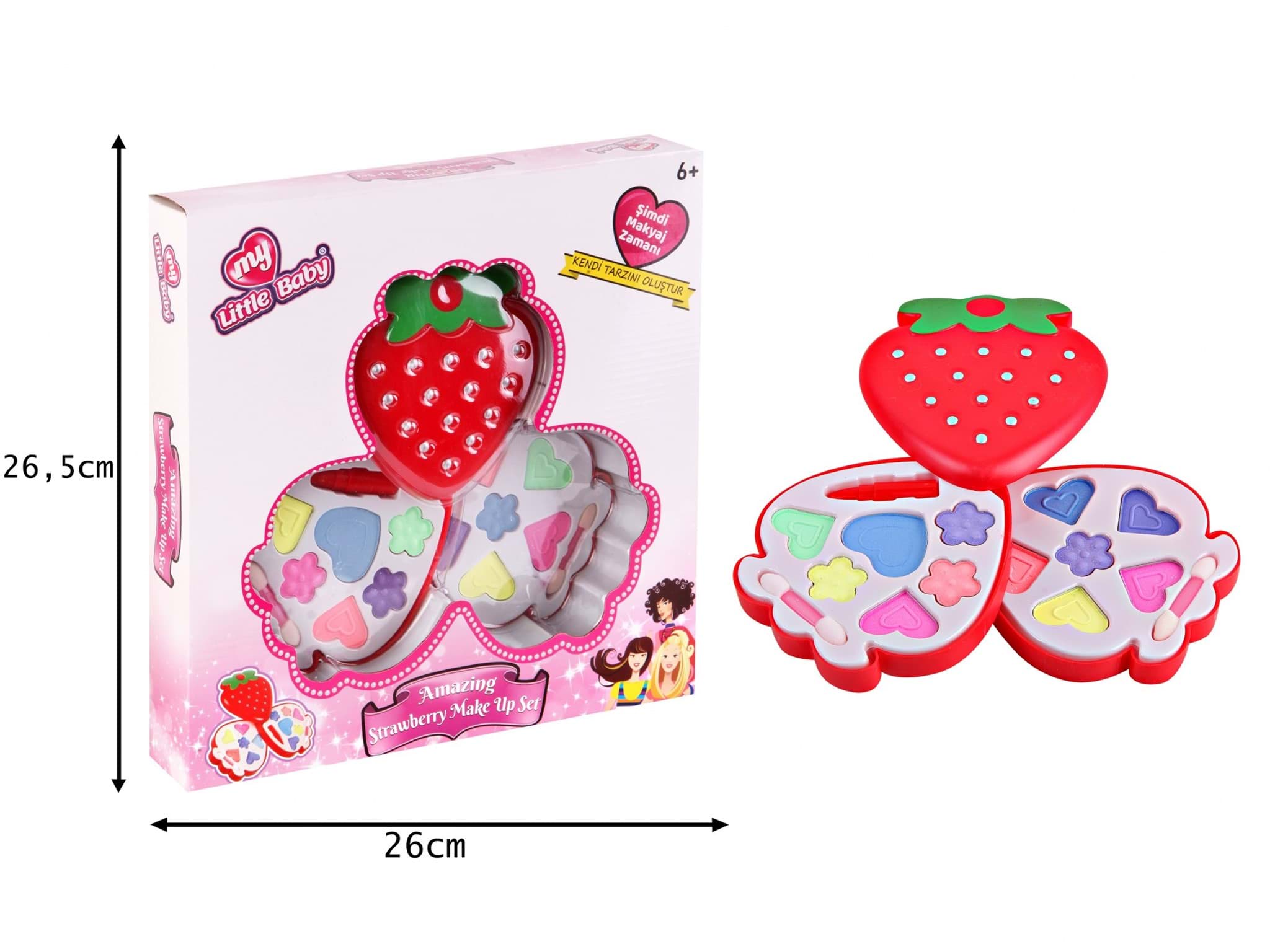 ÇİLEK KUTULU İKİLİ MAKYAJ SETİ resmi